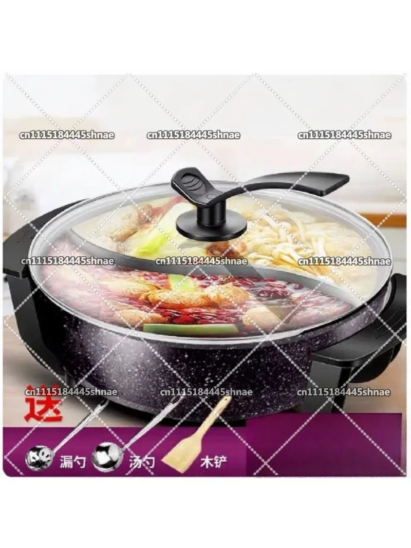 12L Mandarin Duck Electric Hot Pot, Maifanshi Coated, Large Capacity for 10 People, Multi-functional
