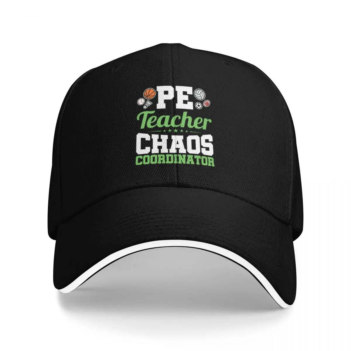

PE Teacher Chaos Coordinator Physical Education Baseball Cap Gentleman Hat fishing hat Military Tactical Cap For Girls Men's