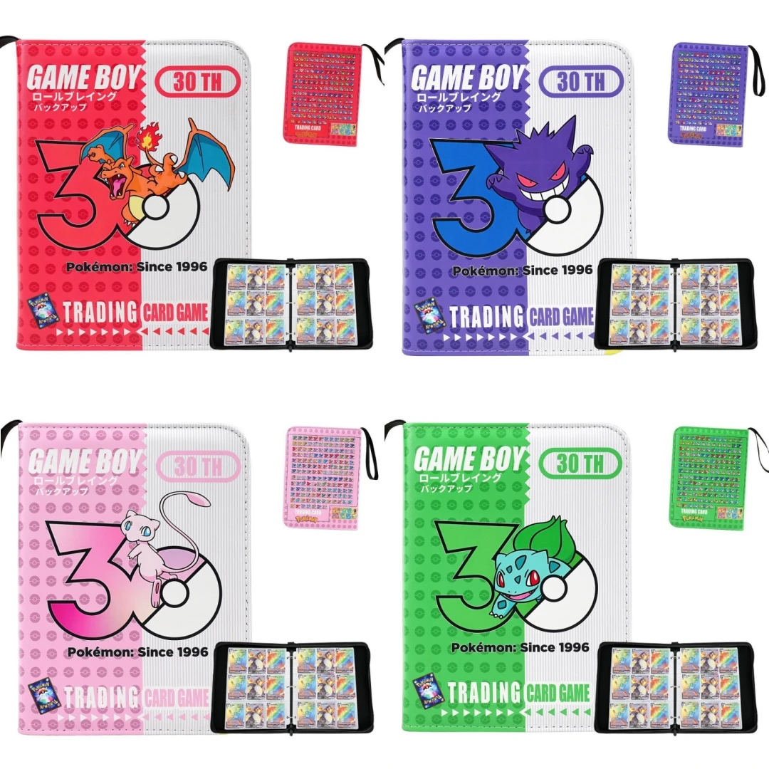 ポケモン-ゲンガー-カードアルバム-バインダー-30周年記念版-400-900ポケット-トレーディングカードホルダー-コレクション収納フォルダー-ギフト