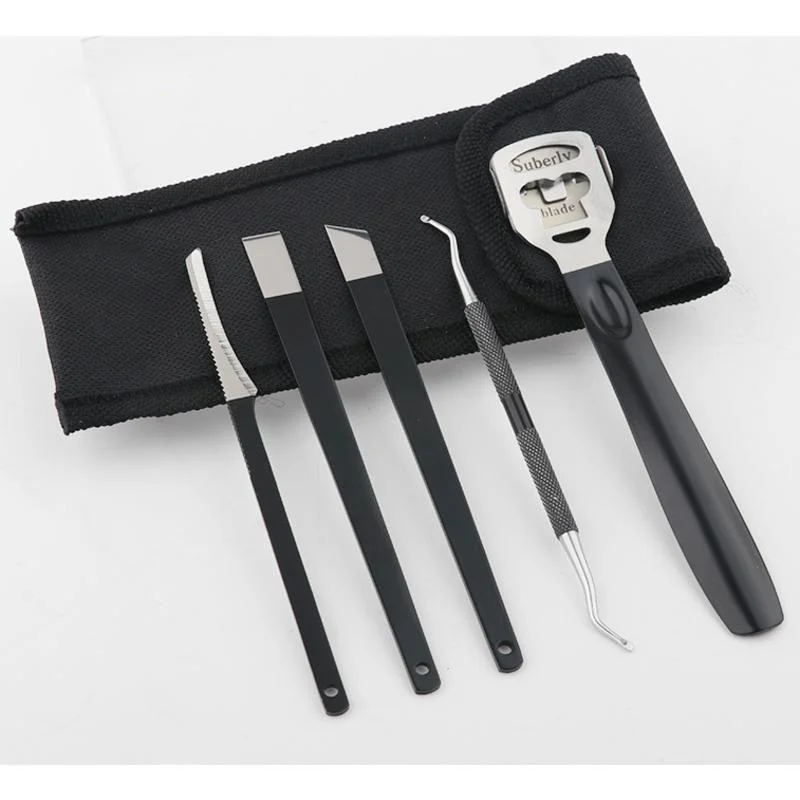 3/4/5pcs Set di coltelli per Pedicure raschietto per unghie dei piedi Manicure rasoio piedi unghie incarnite cuticole lime per la rimozione della pelle morta strumenti per la cura dei piedi