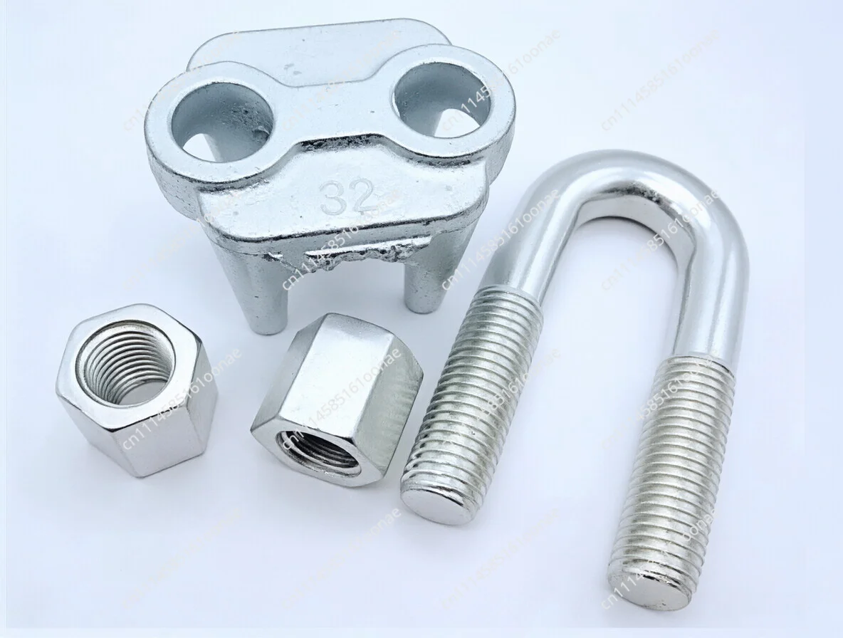 Rotary drilling rig wire rope buckle clip head clip U-shaped wire rope buckle 28-45mm heavy-duty rope clip