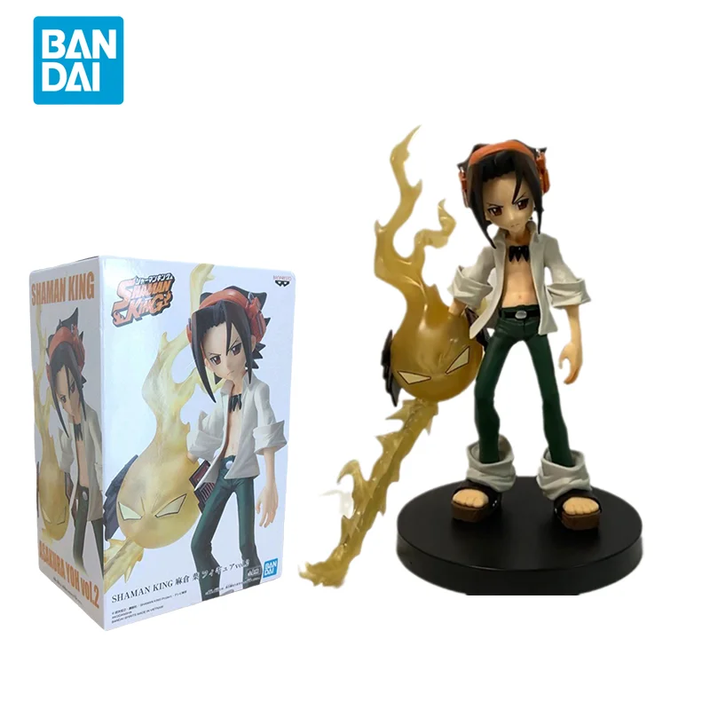 Bandai Original Genuine SHAMAN KING Yoh Asakura Vol.2 Anime Action Figures Toys Gift For Children Collectible Model Ornaments