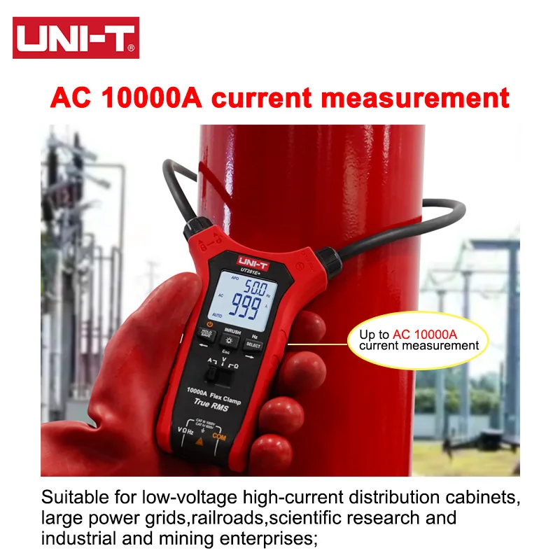 UNI-T UT281E+ 10000A デジタルフレックスクランプメーター 6000 カウント真の実効値マルチメーター電流計電圧計周波数計