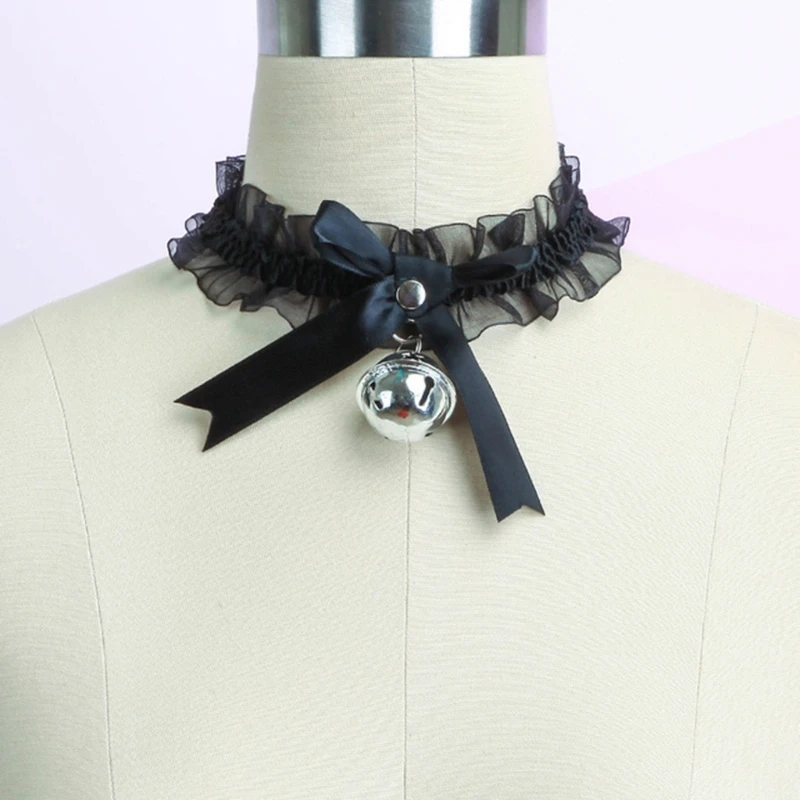 Sweet Pendant Bownot Choker Harajuku Cute Lolita Ribbon Chain Cosplay Women Necklace Lolita Choker Choker Necklaces