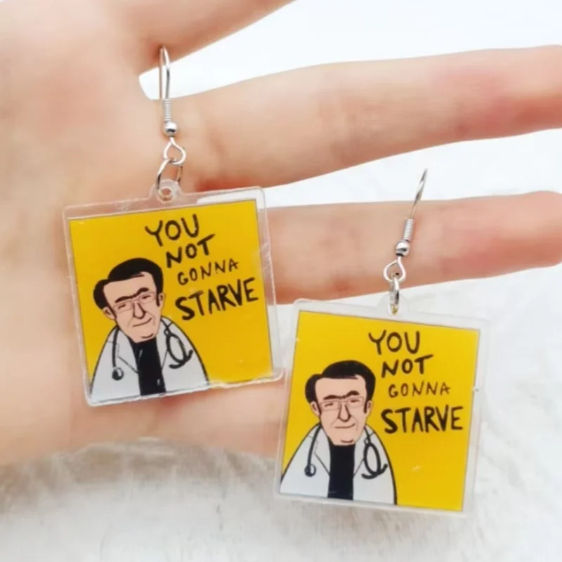 زوج واحد من أقراط الطبيب الأكريليك، والأقراط النسائية، الخيار الأفضل للهدايا