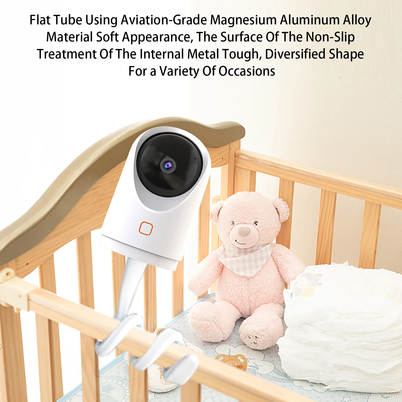 Baby Camera Mount Flexible Twist Mount Bracket For Baby Monitor Security CameraAttaches Camera To Crib Cot Shelves Furniture