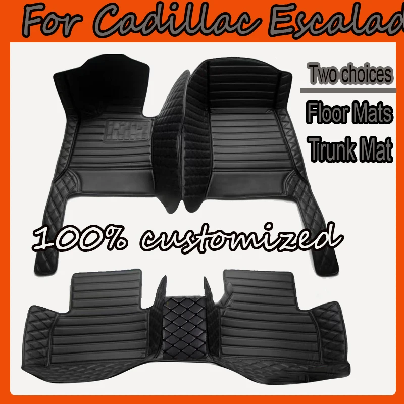 

Car Floor Mats For Cadillac Escalade Seven Seats 2007 2008 2009 2010 Custom Auto Foot Pads Carpet Cover Interior Accessories
