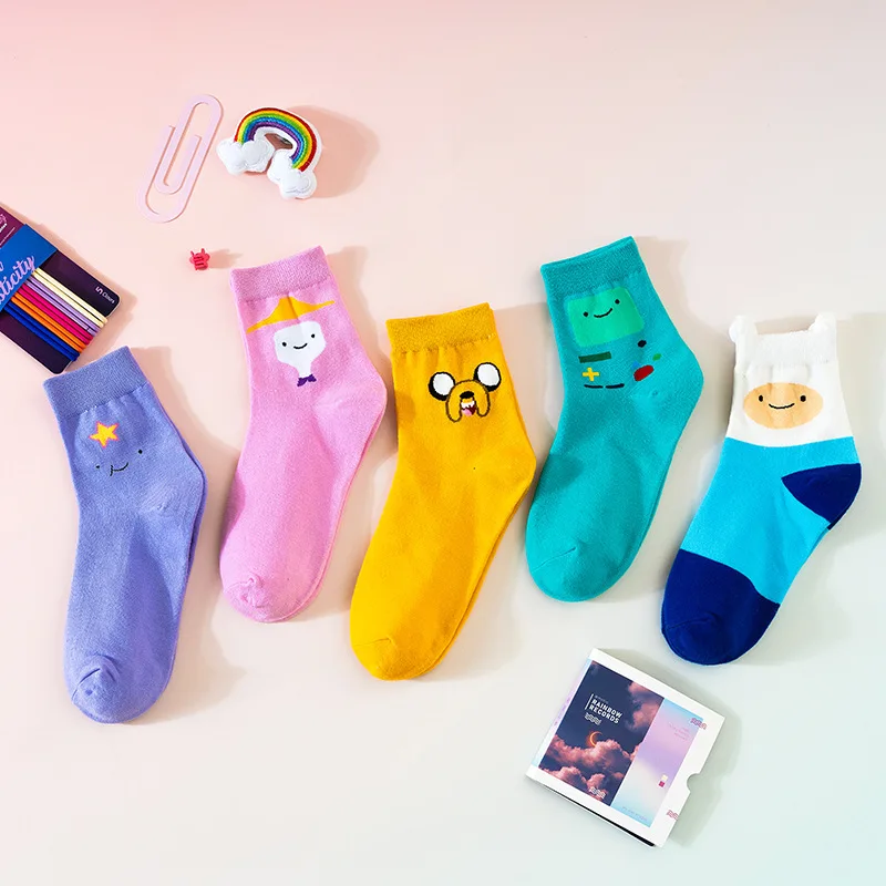 Cute Cartoon Pattern Women Socks Cotton Ankle Youth Lolita Playful Animation Casual Low Tube Socks Wholesale