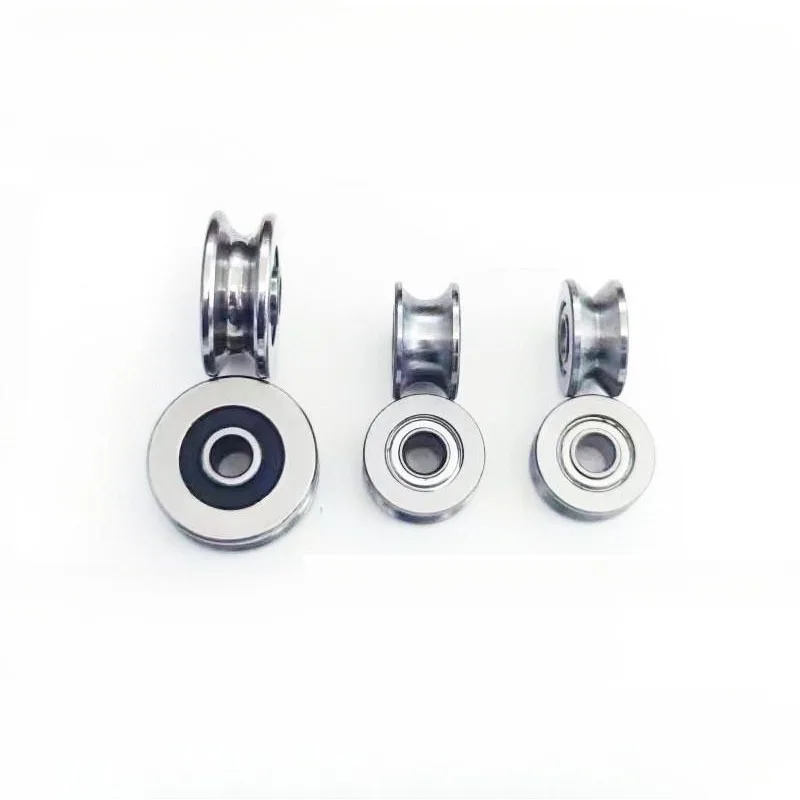 Micro U-groove V-groove Bearing with 3 4 5 6 7 8 10 12 15 Mm Wire Passing Pulley Roller Pulling Machine