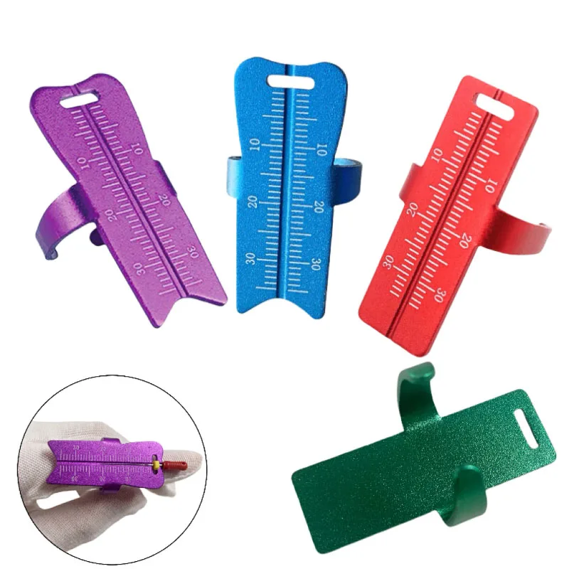 

1pcs Dental Ruler Aluminium Dentist Endo Finger Ruler Measure Scale Endodontic Dental Instruments Measuring Colorful Endo Ruler