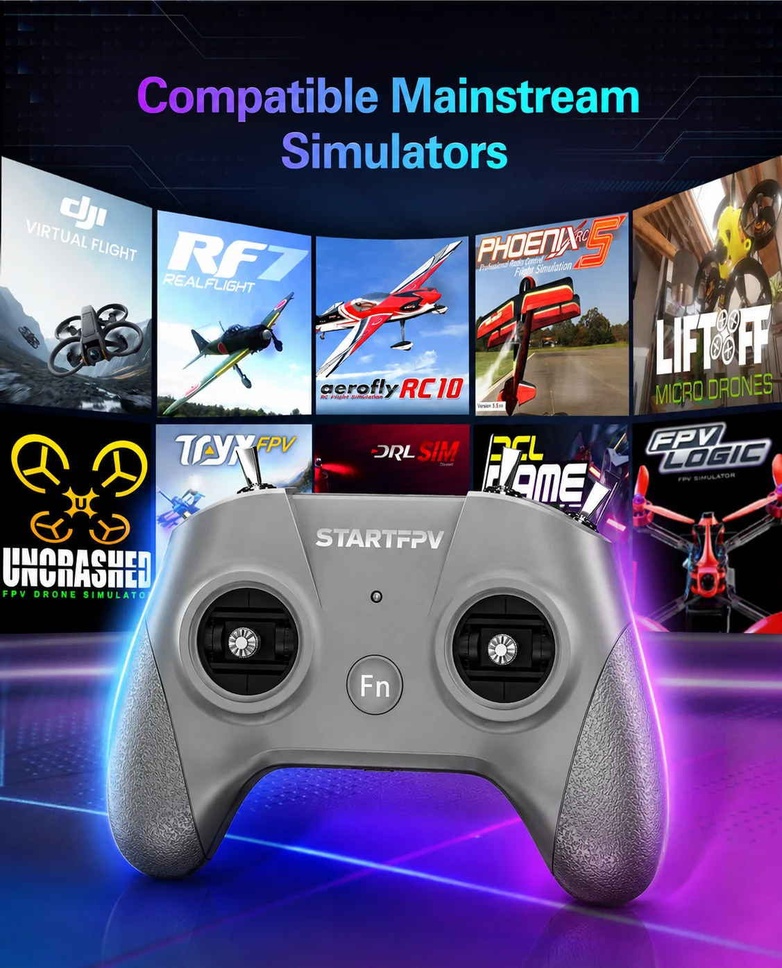 RC Flight Simulator Remote Controller Handle Beginner Training System For DJI Drone/Phoenix/AeroFly Simulator Software Accessory