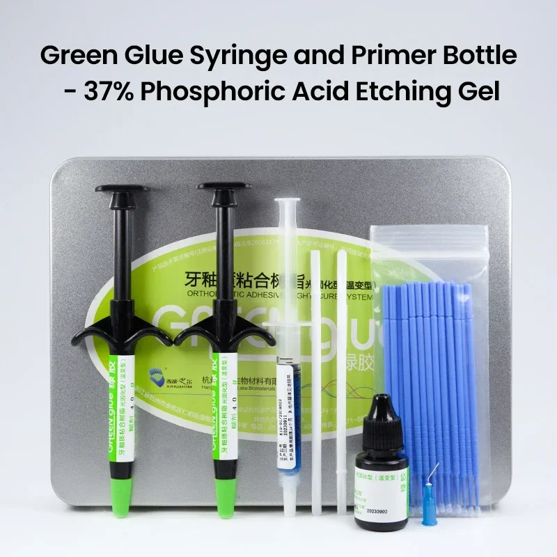 Dental Bracket Bonding Paste Features 37% Phosphoric Acid Etching Gel for Strong Clinical Adhesion and Convenient Application