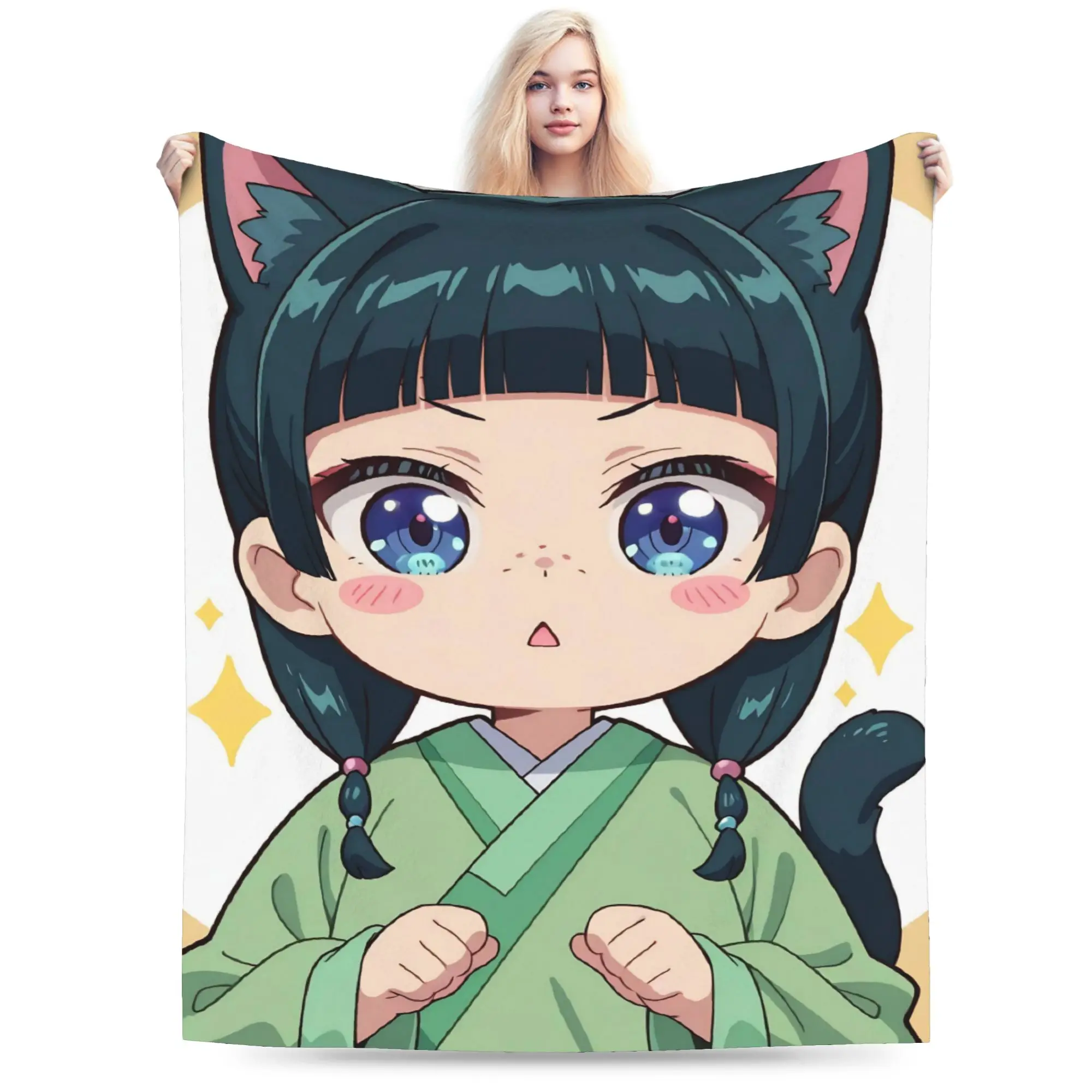 The Apothecary D-Diaries Maomao Throw Blanket for Couch Soft Cozy Plush Blanket 50x60 Inch Multi-size Bedspread for All Seasons