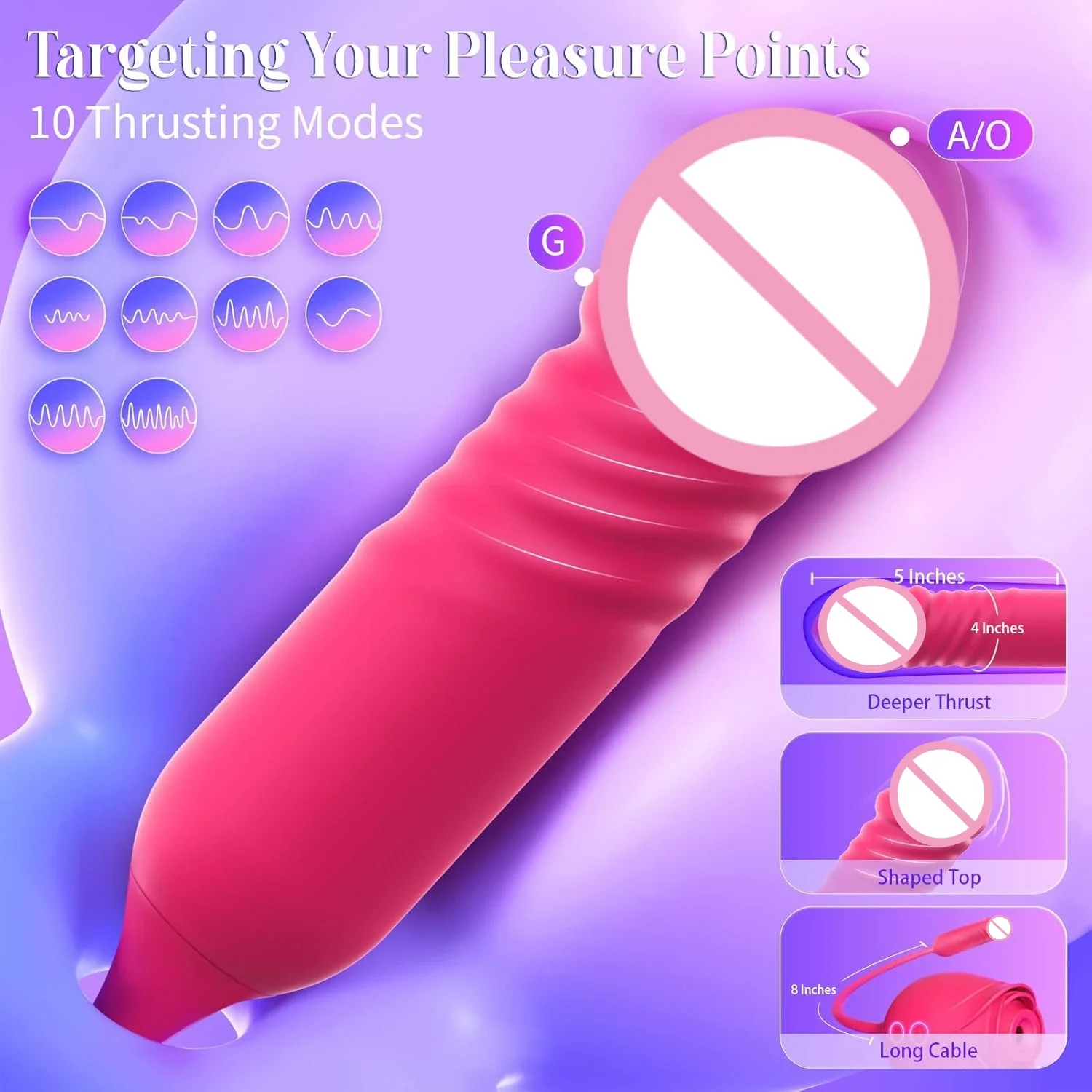 ألعاب جنسية هزازة وردية للنساء مع 10 هزاز جي سبوت و10 أوضاع مص مدلك دسار للبالغين للأزواج