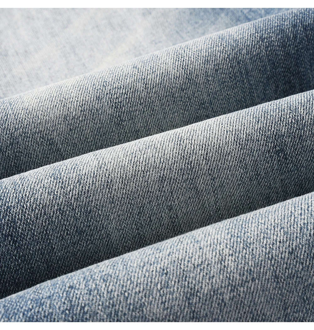 Herren Slim Boot Cut Jeans Hochwertige Einfarbige Blaue Baumwoll-Denim-Hose Lässige Klassische Skinny Flared Hose – Detail 13