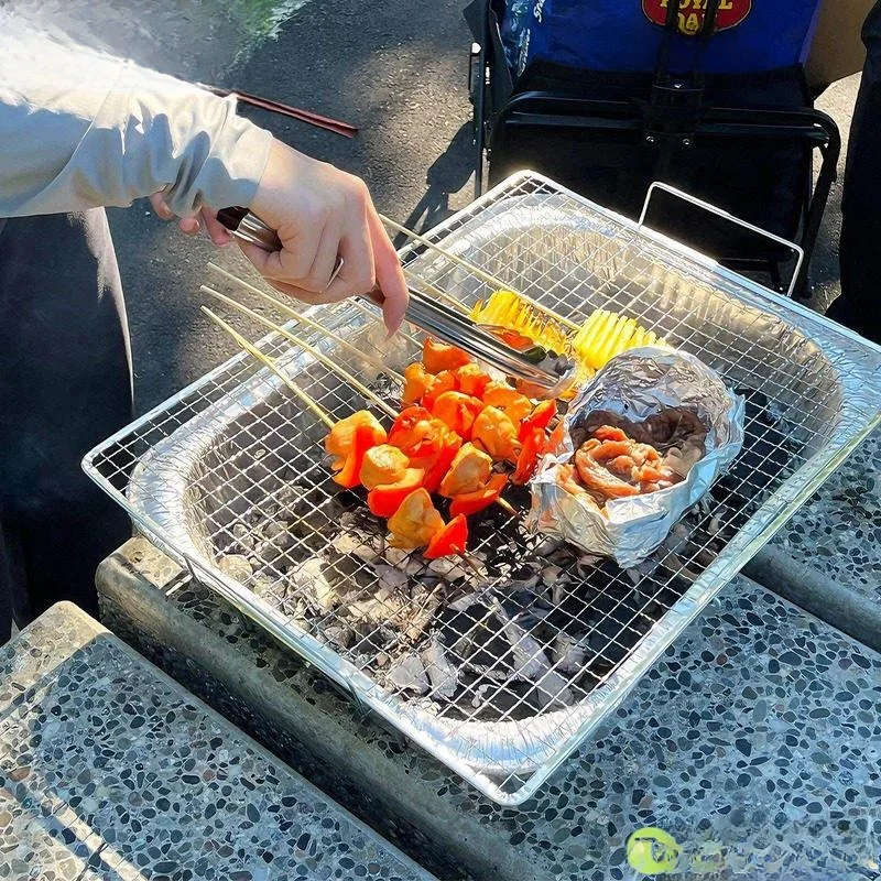 

Маленький одноразовый гриль для барбекю, для улицы, двора, кемпинга, пикника, универсальный, из фольги, бренд Blue Valley