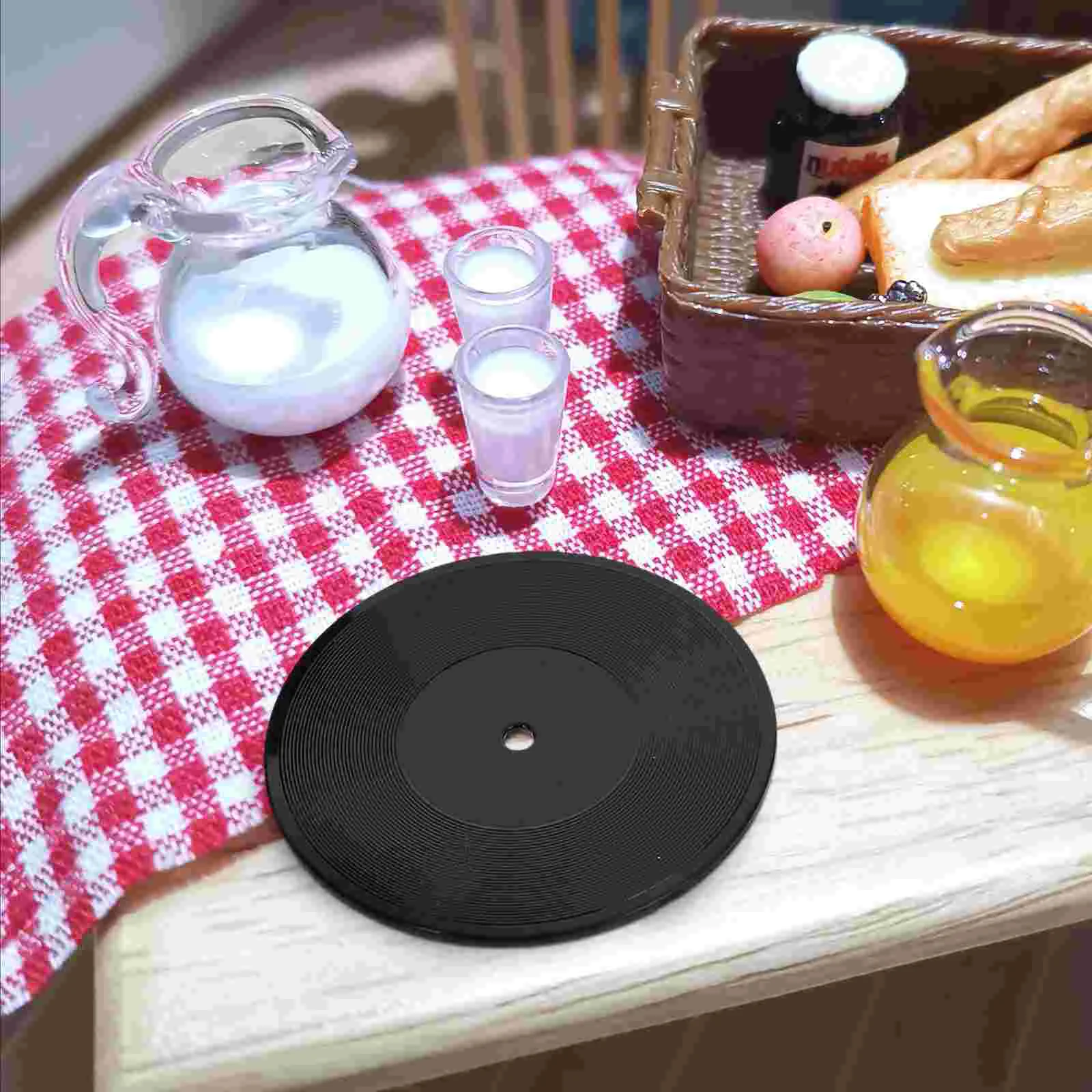 Accessoires Maison De Poupée Vintage : Téléphone Rétro + Gramophone Miniature + Tourne-Disque - Lot 3 Pièces Déco Rétro