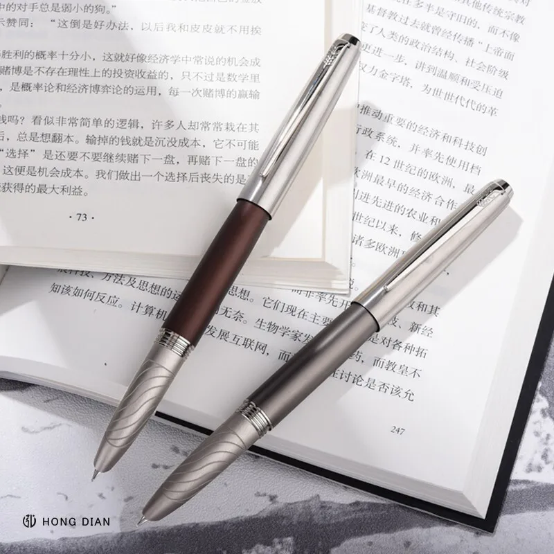 LT Hongdian Entry Level Hooded Nib Metal Fountain Pen 618 Custom Engraving Office Student Use