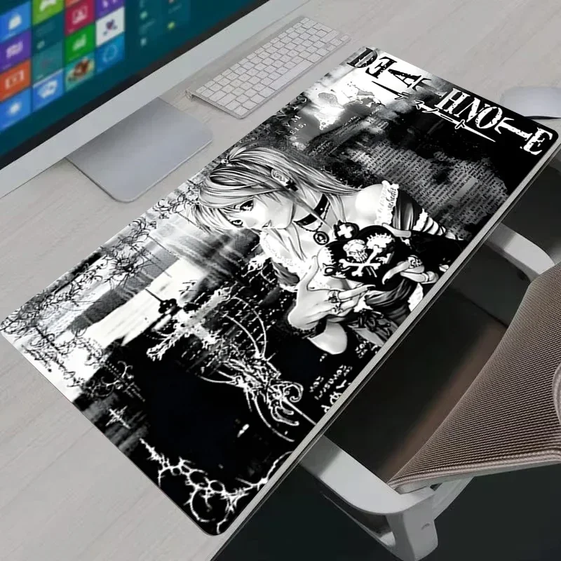 CIFBUY Death Note Manga Desk Mat, Black White Comic Panel Mouse Pad for Gaming Desk Bedroom Office
