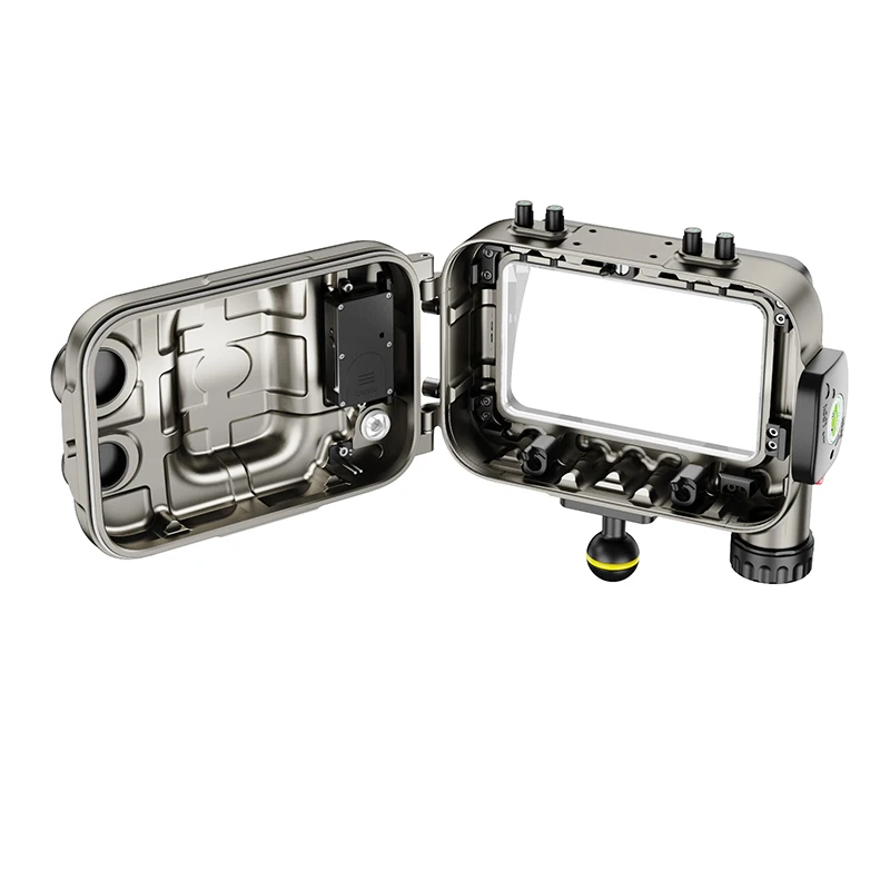 كاميرا Seafrog تحت الماء من سبائك الألومنيوم وشاشة خارجية مقاومة للماء بعمق 100 متر مقاومة للماء