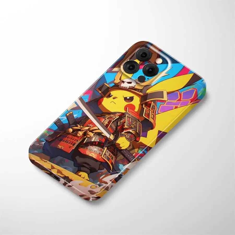 Funda rígida para teléfono Anime P-Pokemon Pikachu para iPhone XR 17 Air 11 14 16 Pro Max 12 13 X 15 Plus