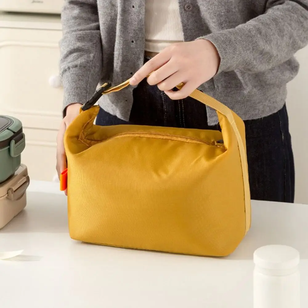 

Handheld Foldable Insulated Bag Waterproof Large Capacity Lunch Bag Student Office Worker Lunch Handbag Men Women