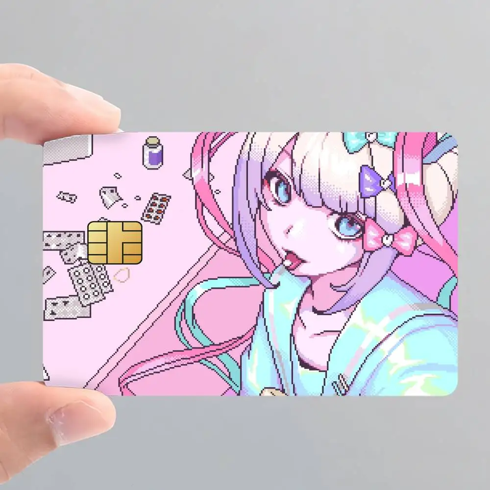 Game N-NEEDY GIRL OVERDOSE Card Stickers for Bank Access Protective Waterproof Film Cover Sticker Surprise Gift