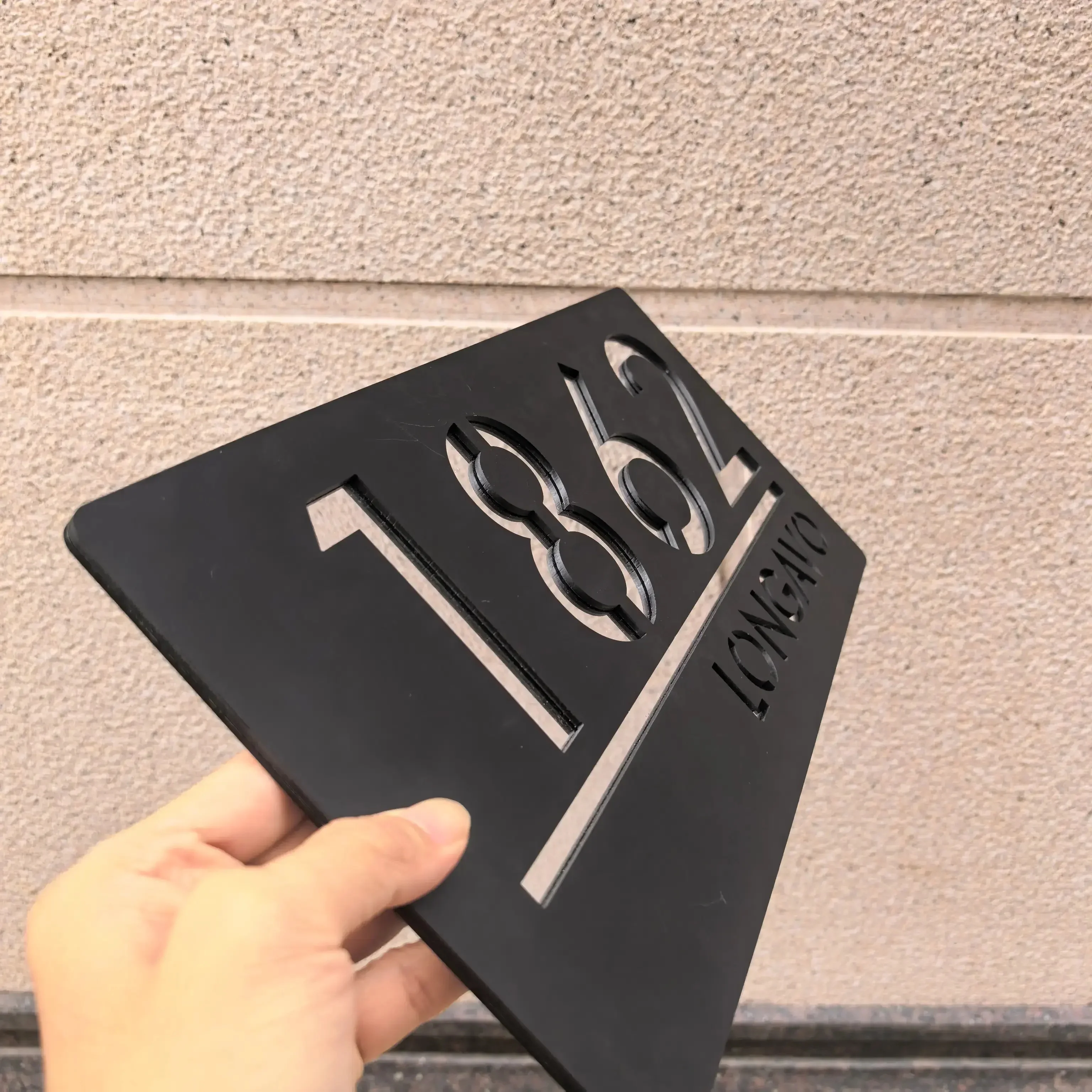 Customized Laser Cut House Number Plate Modern Residential Street Address Sign Large Acrylic House Numbers Outdoor Home Decor