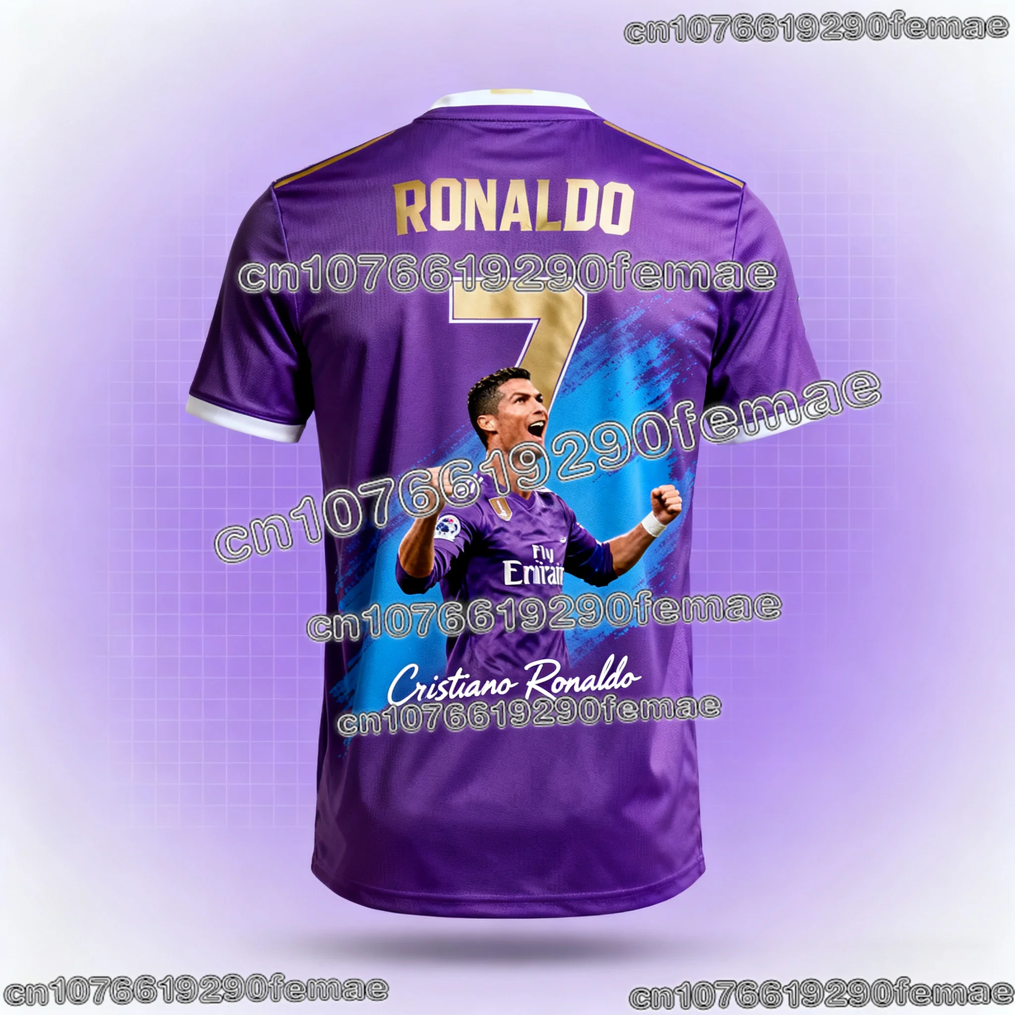 2026 ChatGPT AI رونالدو # 7 تي شيرت جيرسي لكرة القدم للبالغين والأطفال، تي شيرت صيفي لتدريب كرة القدم، قميص رياضي كاجوال قابل للتنفس