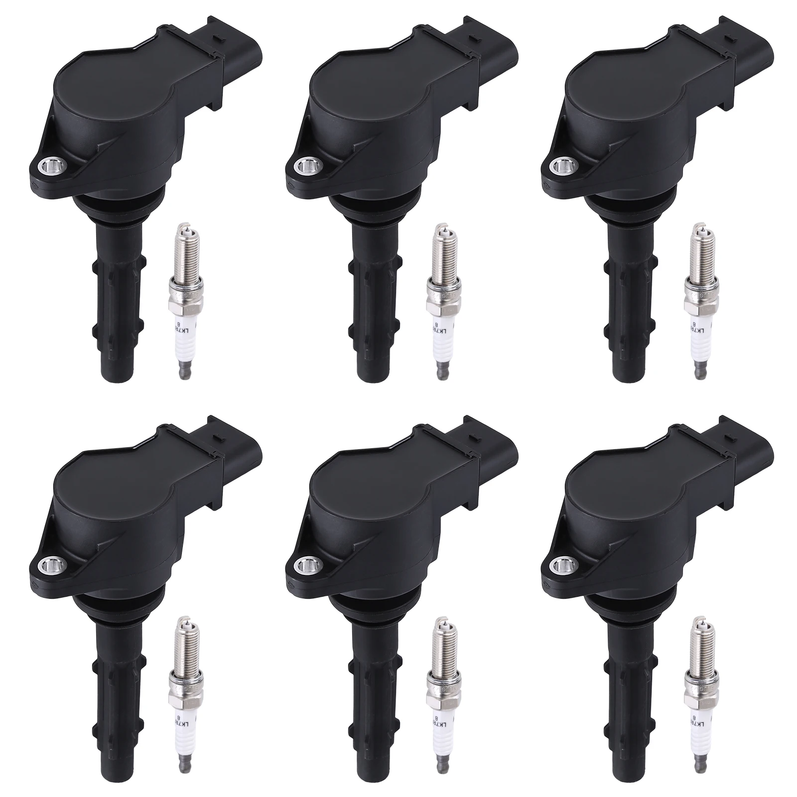 

For Mercedes-Benz GLK350 E350 C300 C350 ML350 6pcs ignition coils +6pcs spark plugs UF535