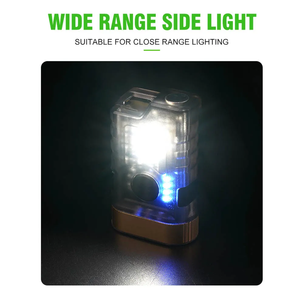 휴대용 야외 도구 IP65 방수 포켓 손전등 타입 C 충전 휴대용 작업등 9단계 조광 야외 캠핑용
