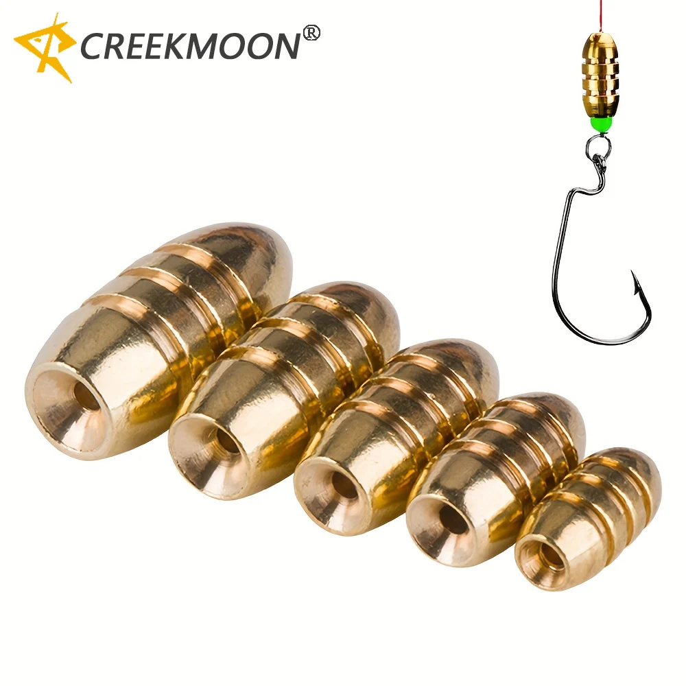 20pcs Brass Copper Fishing Sinkers Weights RIG 1.8g 3.5g 7g 10g Set for Soft Lure Rigging and Fly Tying Tackle Accessories