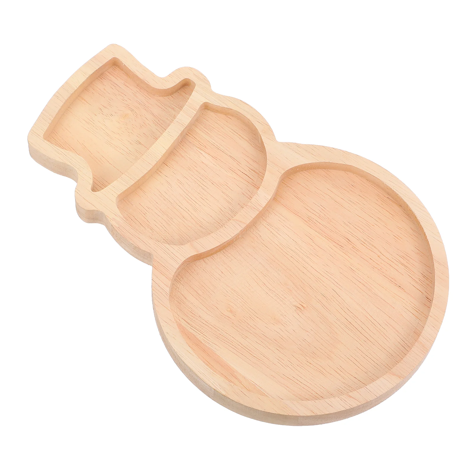 

Nut Dish Christmas Snowman Tray Wooden Serving Platter Charcuterie Board Dessert Plates