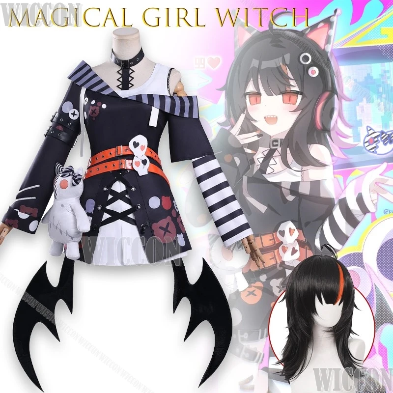 أزياء الفتاة السحرية الساحرة Kizuna Coco التأثيرية أزياء أنيمي لعبة شخصية لعب الأدوار كرنفال حفلة لعب الأدوار الزي كوس