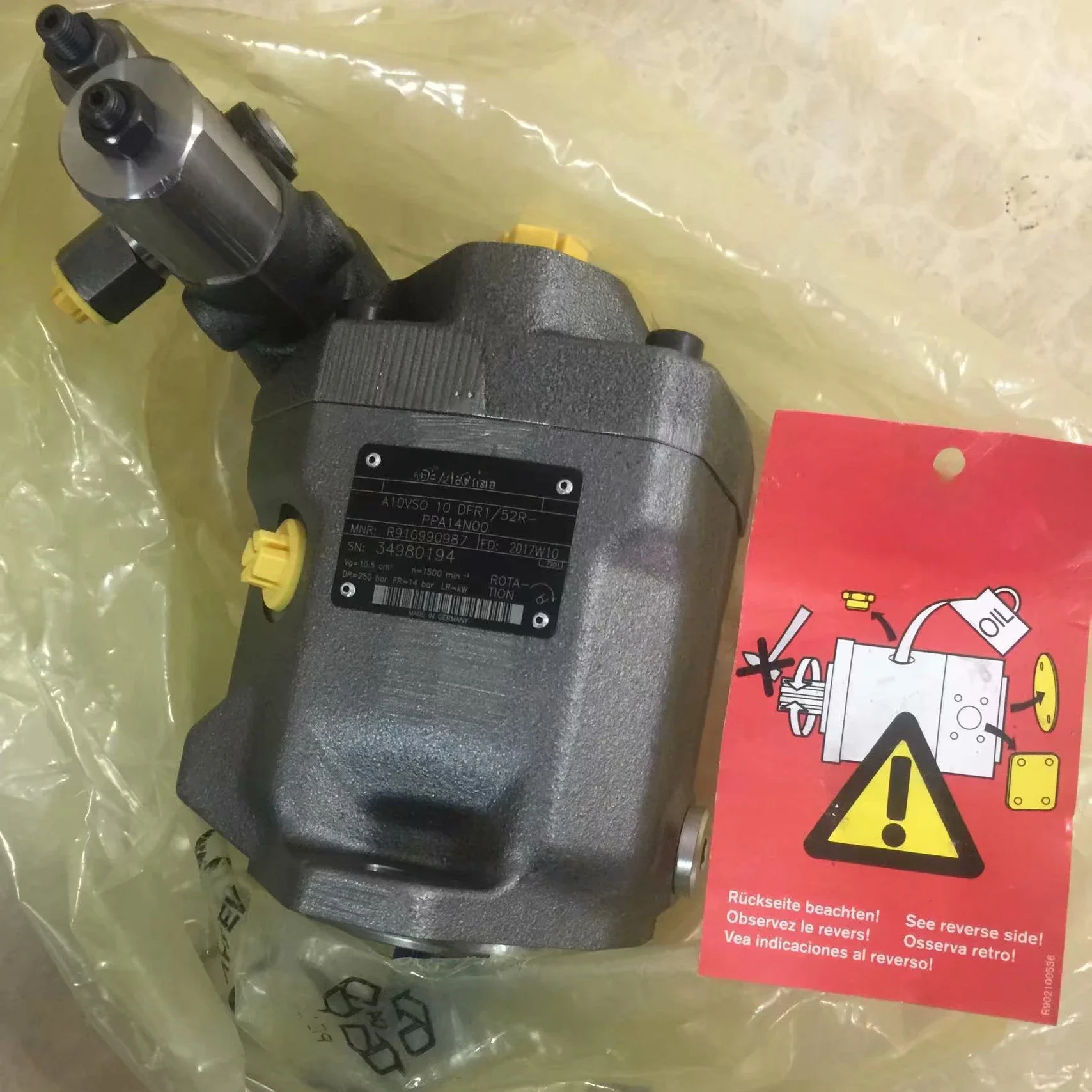 A A10VSO A10VO Series Variable Displacement Hydraulic Axial Piston Pumps A10VSO140DFR