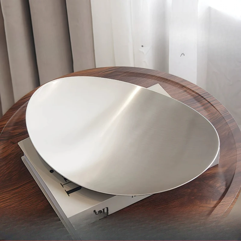 Stainless Steel Fruit Plate Modern Living Room Coffee Table Snack Trays Minimalist Decorative Tray Home Art Display Ornament
