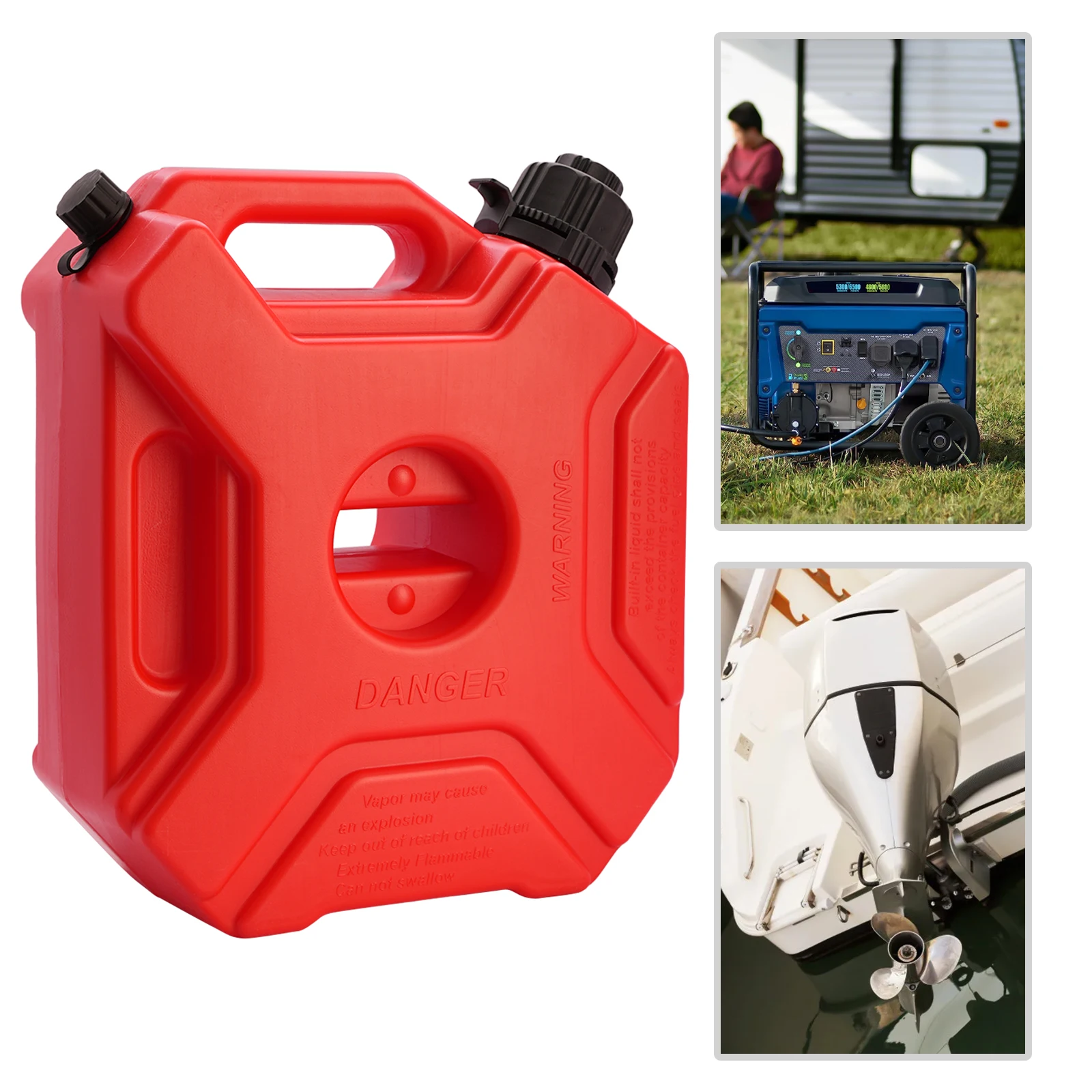 

SecureLock HDPE Portable Fuel Tank | 5L/1.32gal Red Modern Container with Keyed Safety & Leak-Proof Design