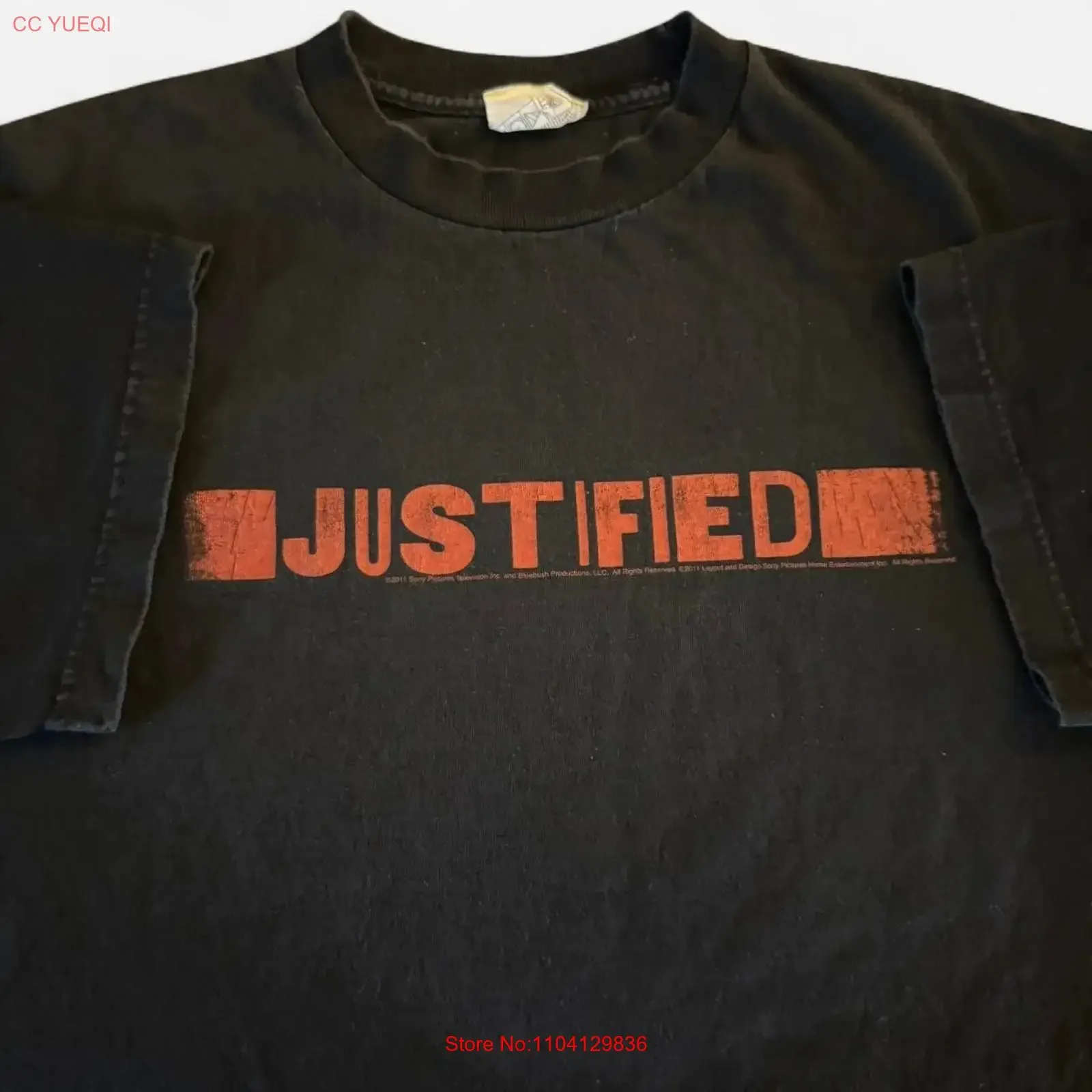 Retro 2010s XL Justified USA TV Show Promo T Shirt vintage Washed fashion Slightly Soft designer clothes Unisex Casual