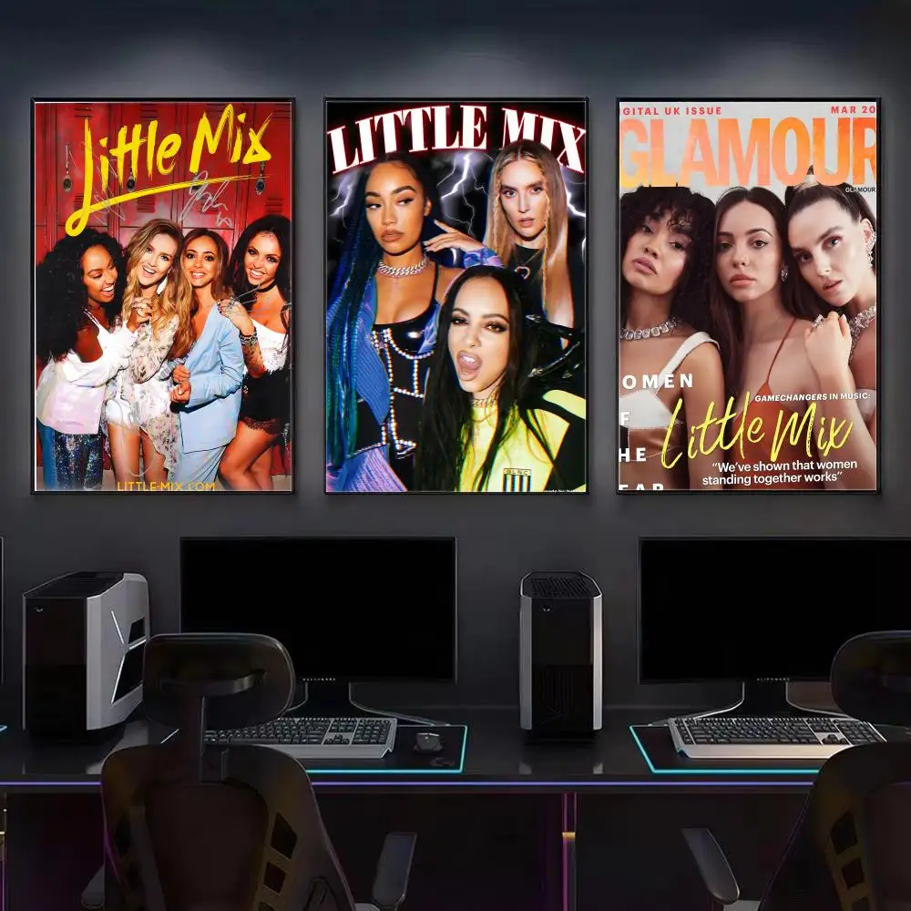 Poster HD Wall Art Print, Self-adhesive Poster Sticker, Aesthetic Home Decor Girl Group L-Little Mix-x