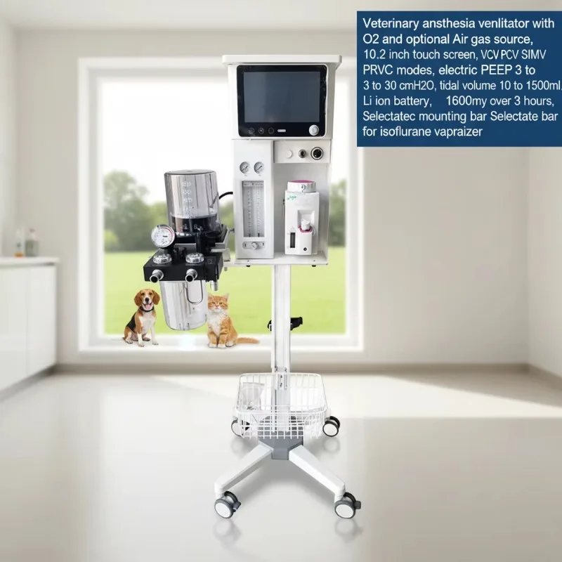 Animal Anesthesia Ventilator Testing Equipment VCV PCV SIMV PSV PRVC Multiple Breath Modes
