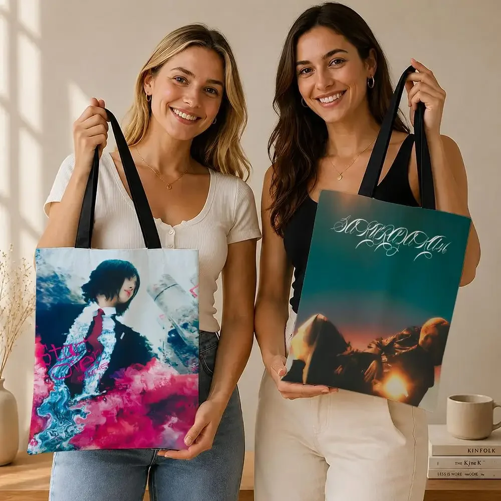 Idol Group S-SAKURAZAKA46 Storage Bags Canvas  bag, suitable for work, school, and daily commutes, reusable shopping bag