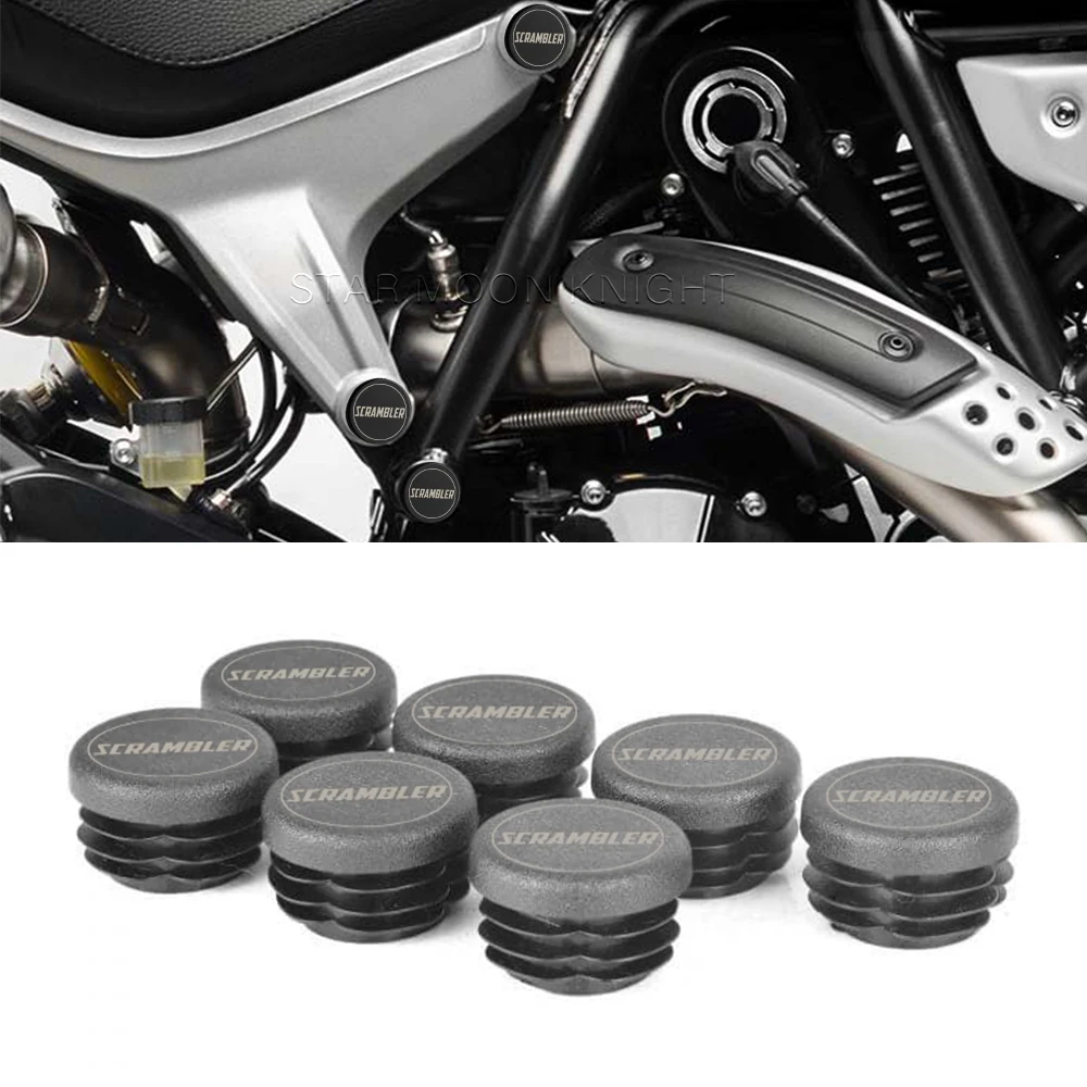 Motorcycle Accessories Frame End Caps Frame Hole Cover Caps Plug Decorative  For Ducati Scrambler 1100 2018 2019 2020 2021 2022-