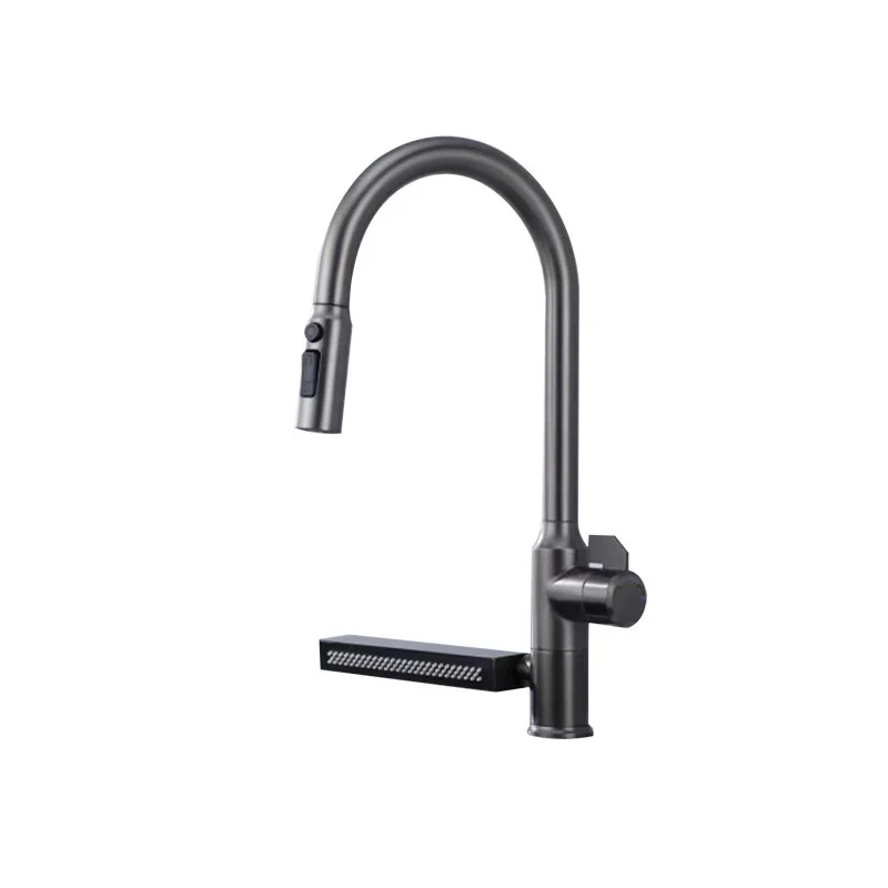 Waterfall Kitchen Sink Faucet Hot And Cold Rotating Pull-out Mixer Tap Gourmet Sink Faucet for Kitchen