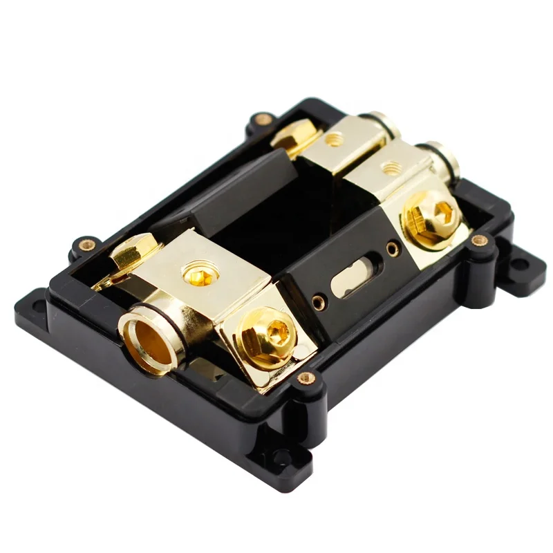 Inline ANL 1 in 2 way Fuse Holder 0 4 8 Gauge Distribution Block 30A 40A 50A 60A 70A 80A 100A 120A 130A 150A 180A 200A 300A Fuse