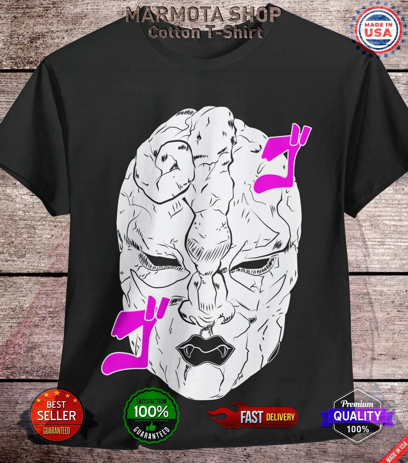 

Stone Mask JoJo's Bizarre Adventure Shirt Anime JJBA Tee T-Shirt Dio Brando