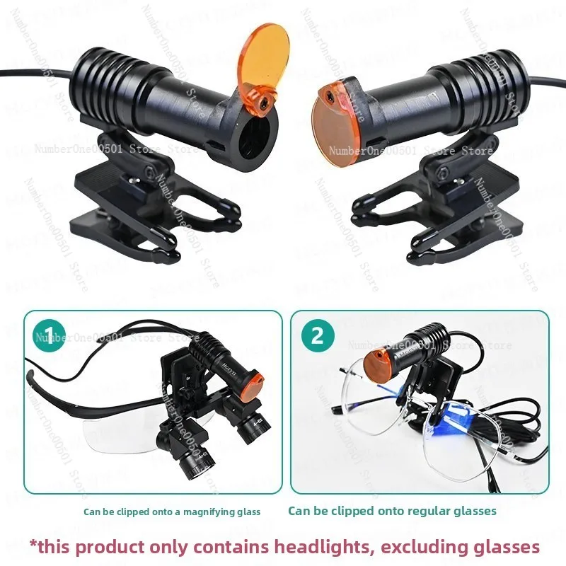 DENTAL Medical Headlight 5W Adjustable with Filter for ENT Surgery Loupes Oral Care Equipment
