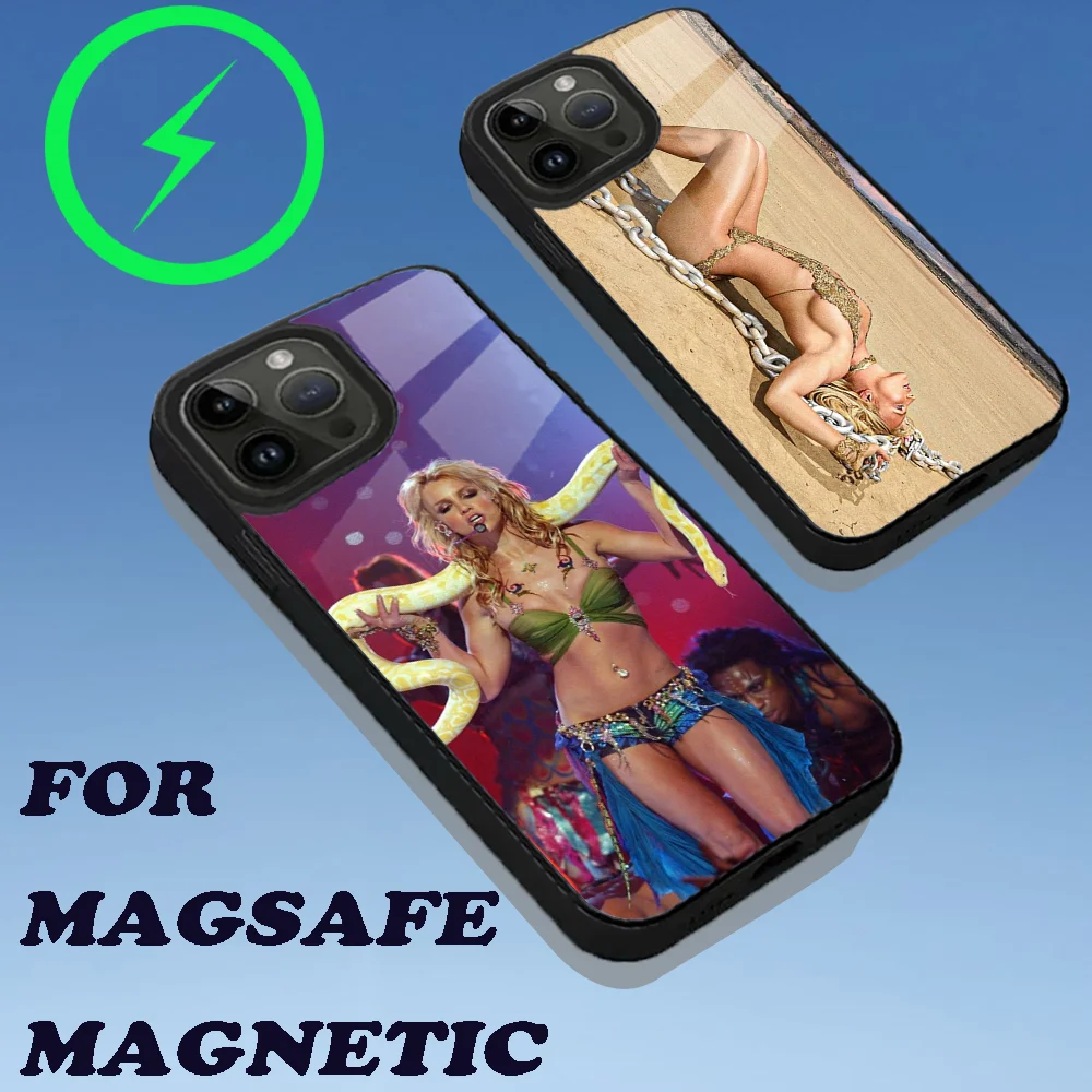 Singer B-Britney S-Spears Phone Case For iPhone 16,15,14,13,12,11,Plus,Pro,Max Mini Magsafe Magnetic Wireless Charging