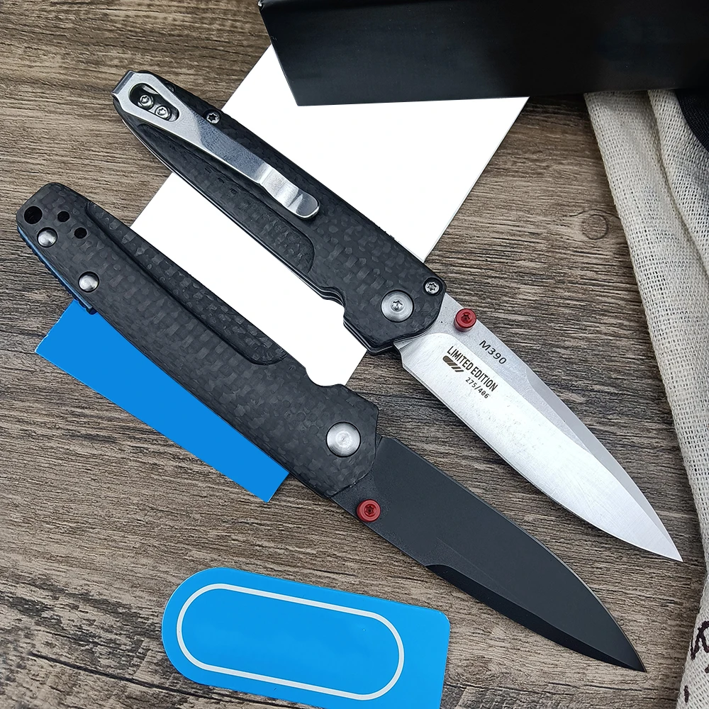 BM 485 Portable Multifunctional Folding Pocket Knife Carbon Fiber/ G10/ Nylon Fiber Handle Sharp Outdoor Hunting Survival Knives