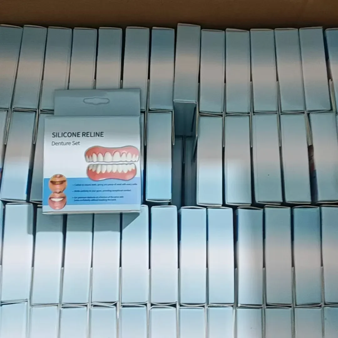 ชุดซิลิโคนสำหรับทำฟันปลอม ชุดซิลิโคนสำหรับใส่ฟันปลอม ชุดฟันปลอมแบบนิ่ม ชุดฟันปลอมแบบนิ่มสำหรับฟันบนและฟันล่าง ใช้งานง่าย