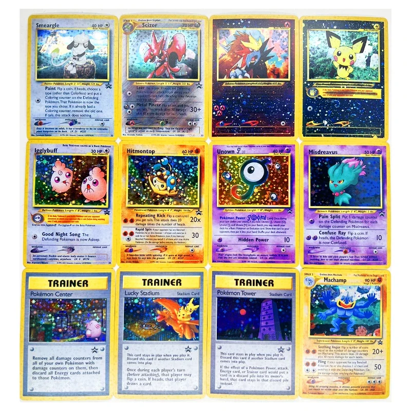 53pcs/set PTCG Black Star Promos Wizards Mewtwo Toys Hobbies Hobby Collectibles Game Collection Anime Cards